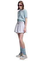 Raccoon Blended Top Short Sleeve Satin Spade Mint