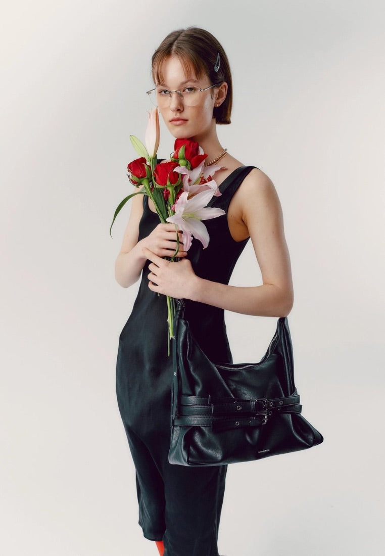 Trio Belt Mug Bag L Nappa Matt Black
