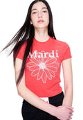 Cropped Tshirt FlowerMardi Red White