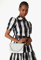 Madison Flap Convertible Crossbody Platinum Grey Multi