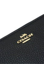 Long Zip Around Wallet Solid Black