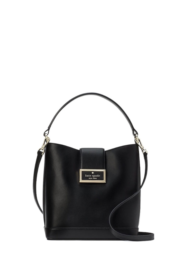 Reegan Smooth Leather Bucket Black