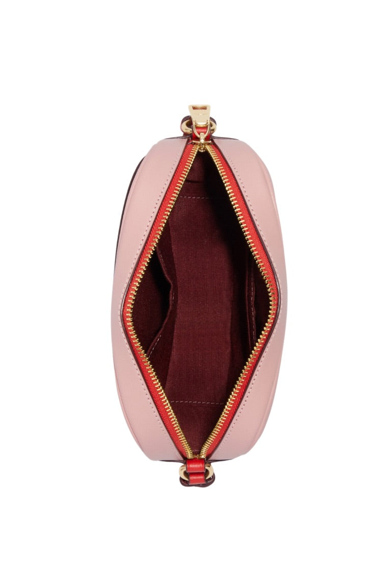 Mini Jamie Camera Bag With Heart Cherry Print Powder Pink Multi