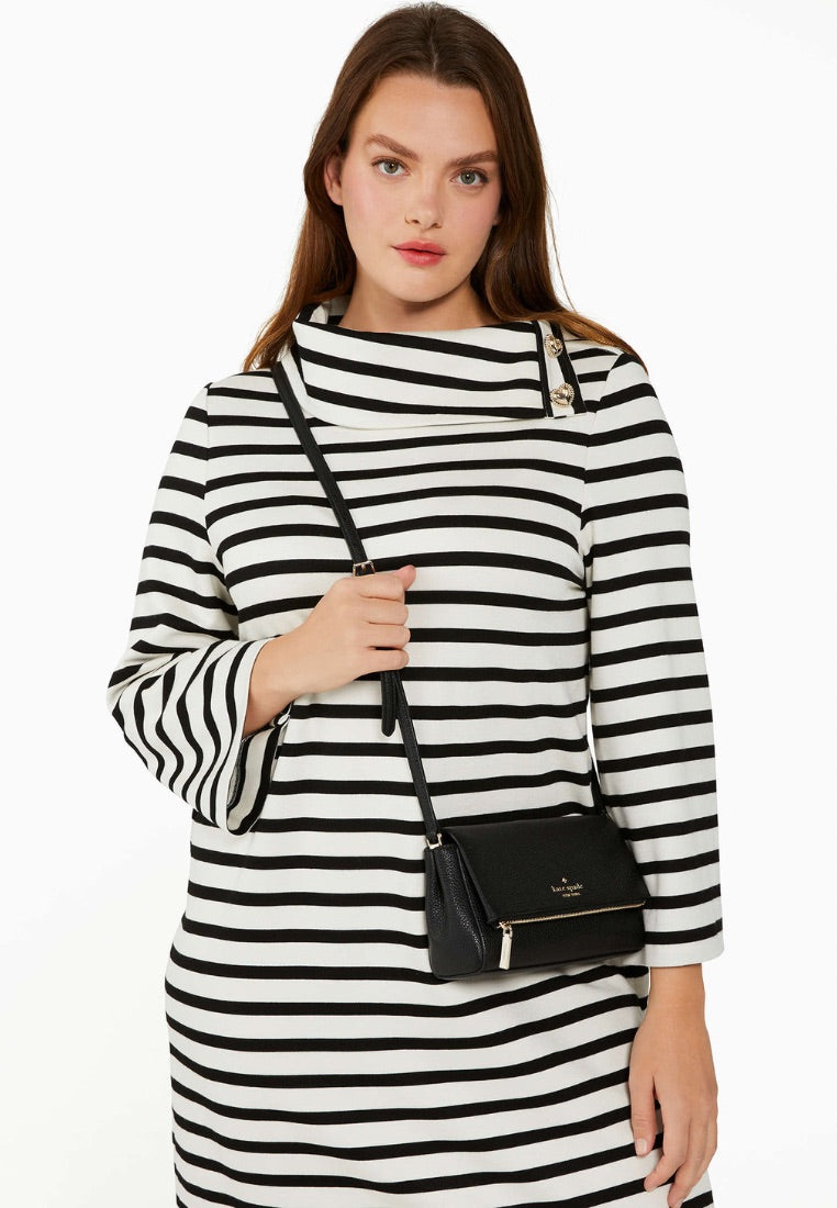 Leila Mini Zip Crossbody Black