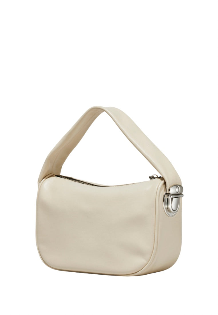 Pushlock Leather The Mini Hobo Cloud White