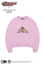 The Powerpuff Girls x Acmedelavie Logo Crop Sweatshirt Light Pink