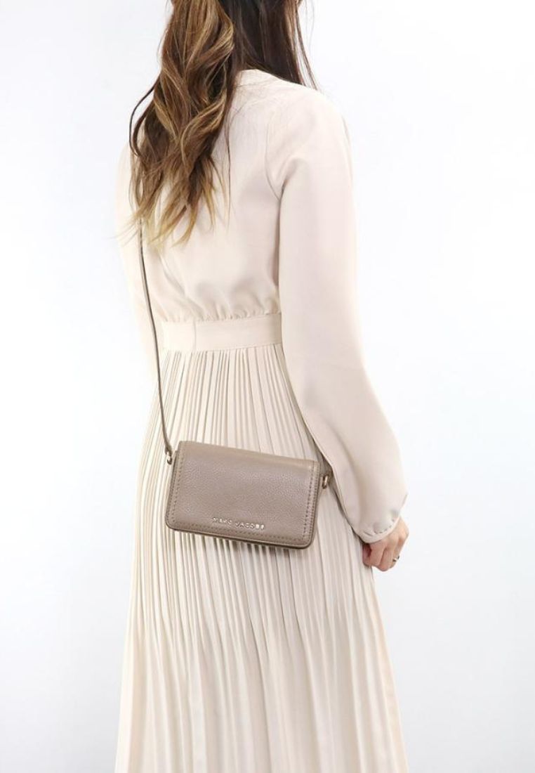 Mini Leather Crossbody Greige