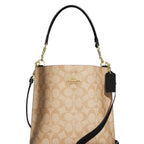 Mollie Bucket Bag 22 In Signature Canvas Khaki Black