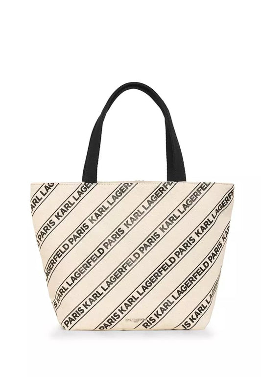 Cannes Canvas Tote Oatmeal Stripe