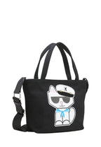 Cannes Mini Canvas Tote Black White