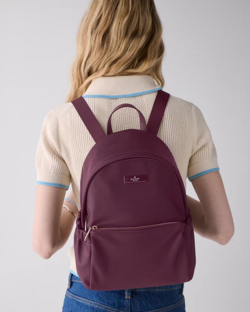 Carter Nylon Dome Backpack Deep Cherry