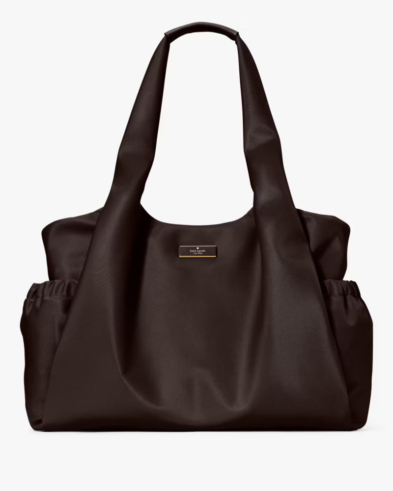 Carter Nylon Large Baby Bag Hot Fudge
