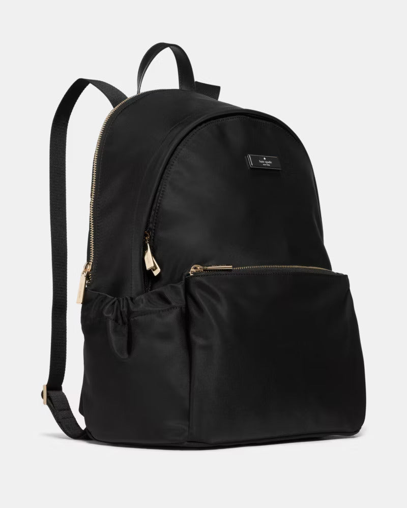 Carter Nylon Large Dome Backpack Black