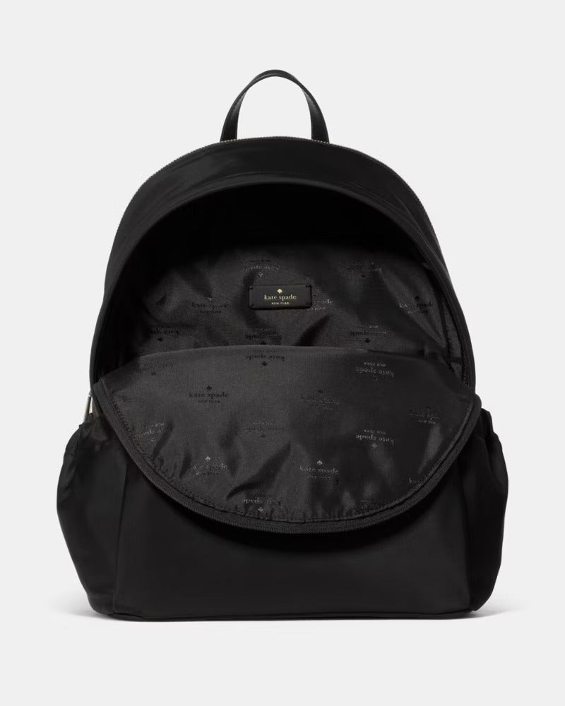 Carter Nylon Large Dome Backpack Black