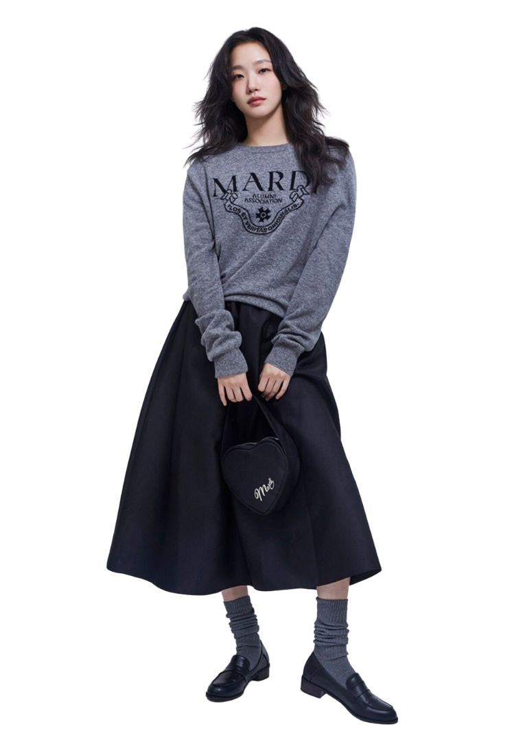 Cashmere Crew Neck Alumni Classique Grey Black