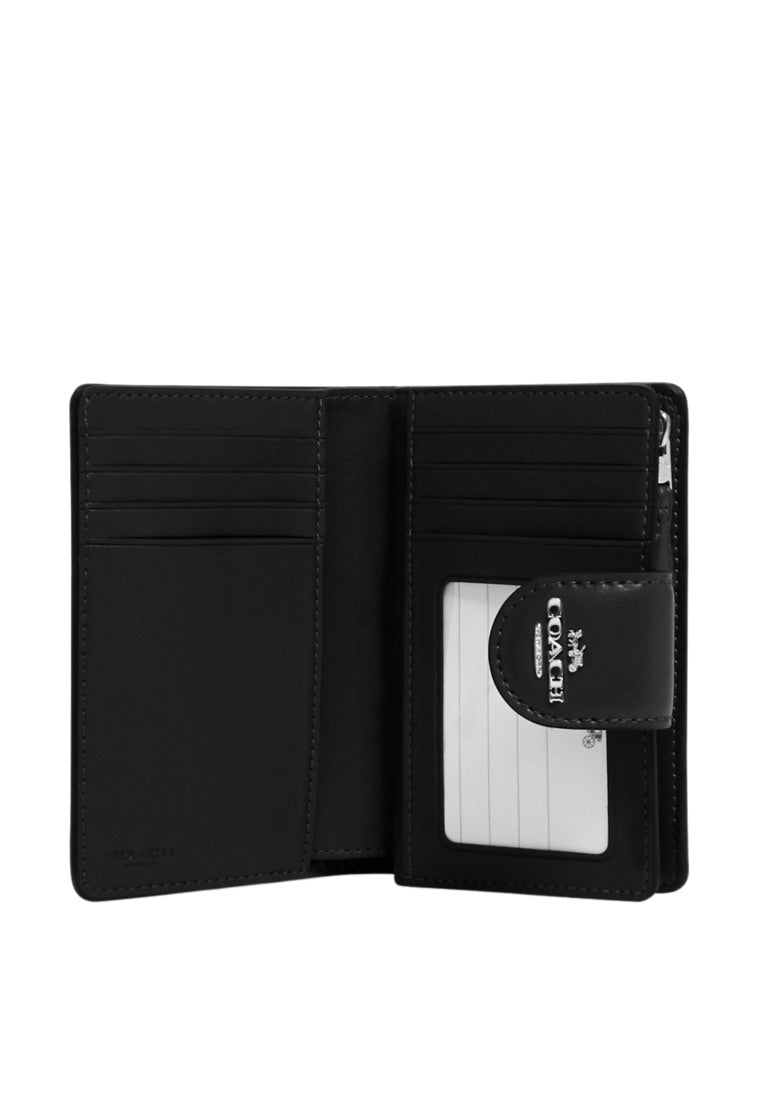 Medium Corner Zip Wallet In Signature Canvas Graphite Black
