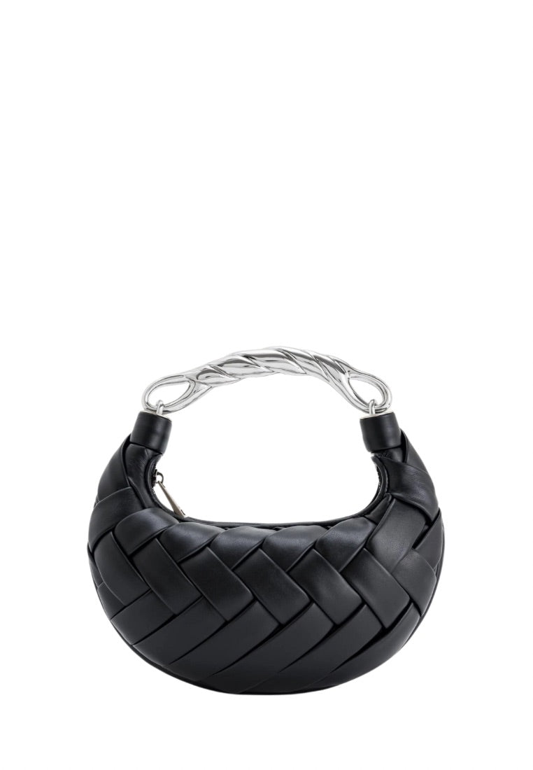Orla Weave Handbag - Black