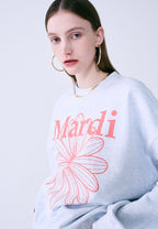Sweatshirt Flower Mardi Heather Coral