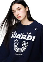 Sweatshirt Rainbow Crack Navy White