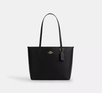 Medium City Tote Bag Gold Black