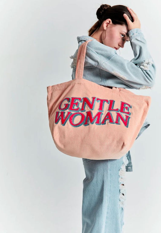 Corduroy Tote Pink