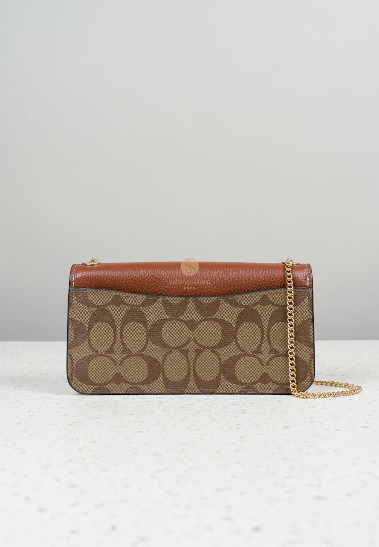 [DEFECT SALE 03] Morgan Crossbody In Colorblock Signature Canvas Khaki Multi