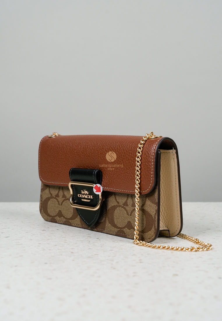 [DEFECT SALE 03] Morgan Crossbody In Colorblock Signature Canvas Khaki Multi