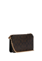 Poppy Crossbody With Card Case In Signature Canvas Brown Black