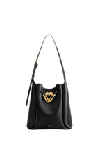 Charlene Double Buckle Hobo Bag - Black