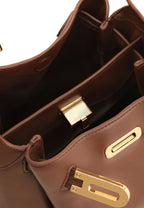 Charlene Double Buckle Hobo Bag - Brown