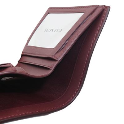Small Trifold Wallet In Colorblock Signature Canvas Brown Pink