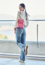 Coco R Quilting Backpack Pink SM