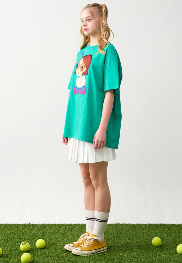 Colorful T-Shirt F Green Ria