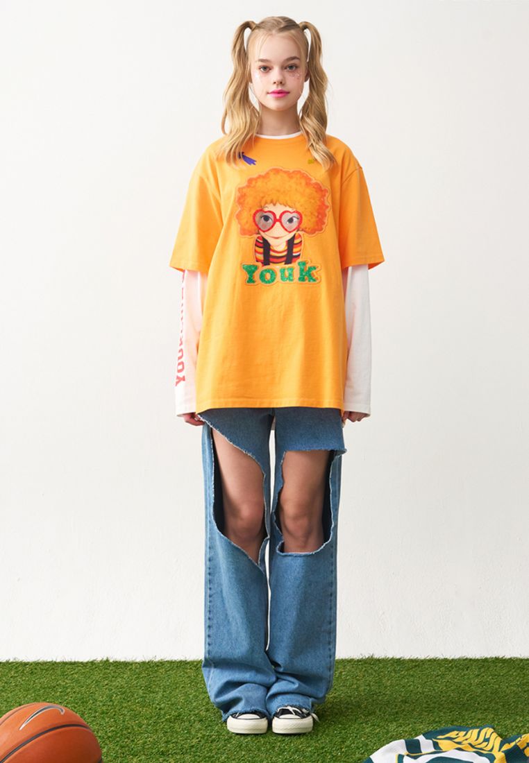 Colorful T-Shirt F Orange Sunny