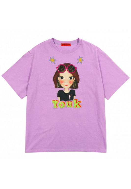 Colorful T-Shirt F Purple Luna