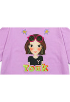Colorful T-Shirt F Purple Luna