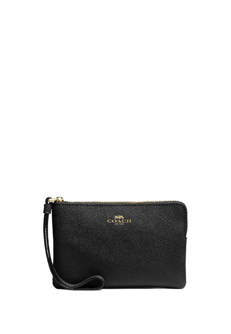 Corner Zip Wristlet Black