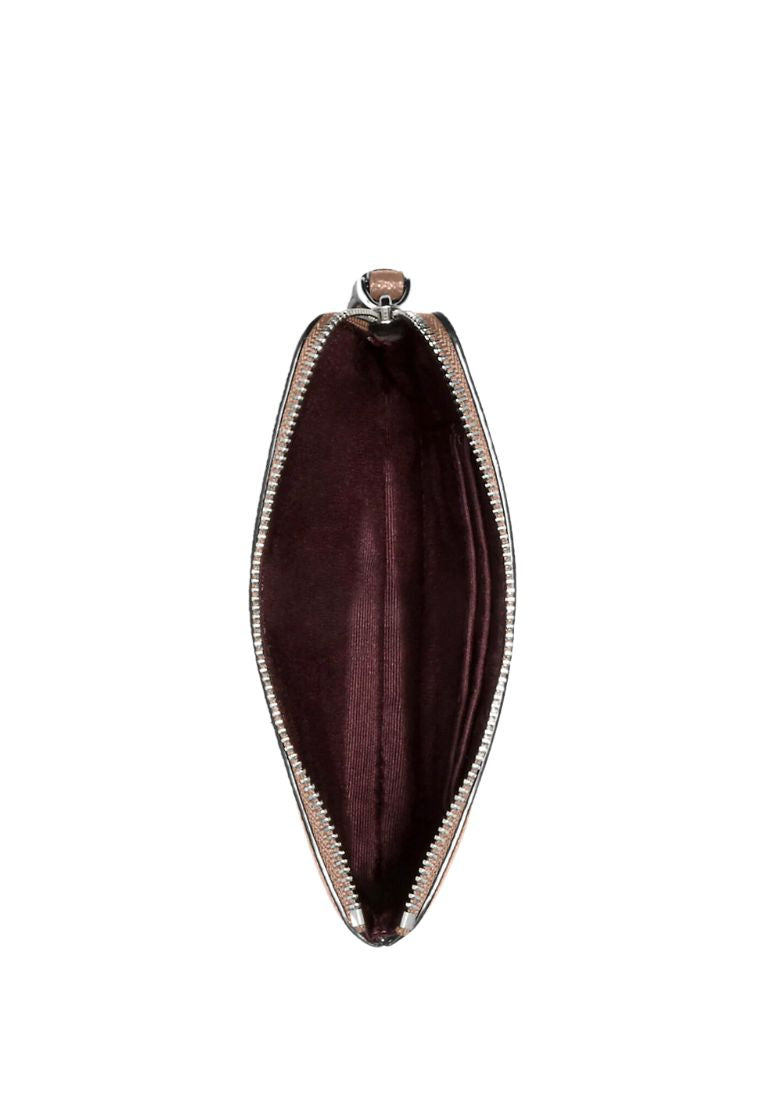 Corner Zip Wristlet Taupe