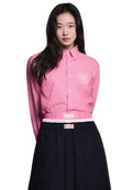 Cotton Poplin Shirt Peony Pink
