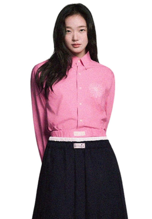 Cotton Poplin Shirt Peony Pink