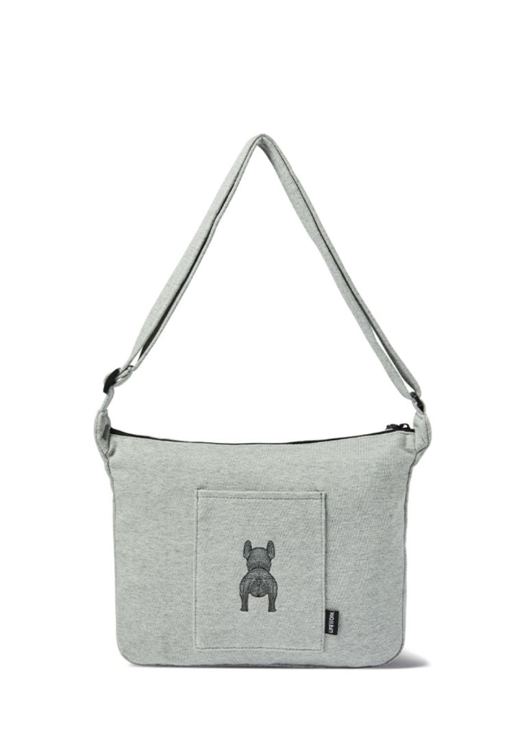 Cotton Standing Radog Crossbag Melange Grey