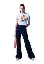 Cropped Tshirt Flower Eievui White