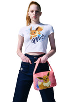 Cropped Tshirt Flower Eievui White