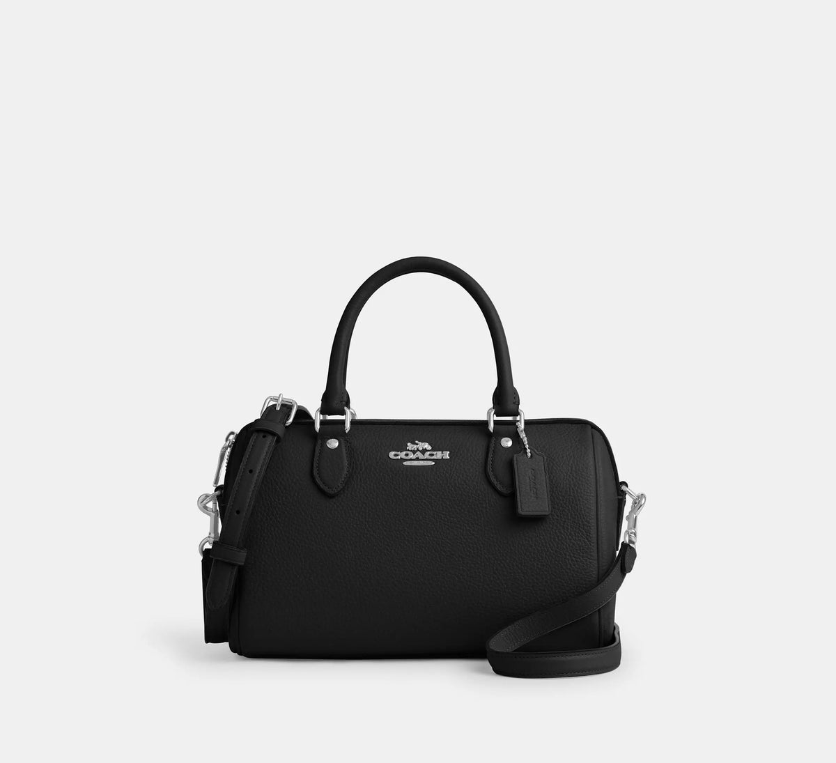 Rowan Satchel Bag Silver Black