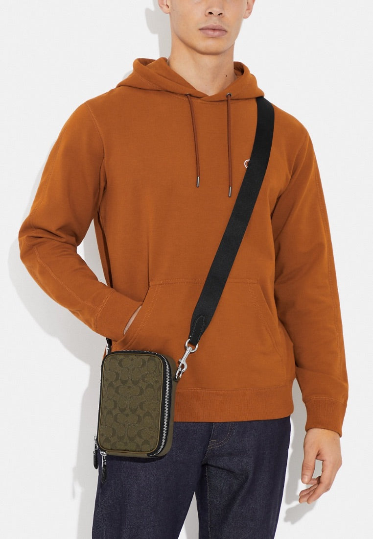 Stanton Crossbody In Signature Jacquard Utility Green