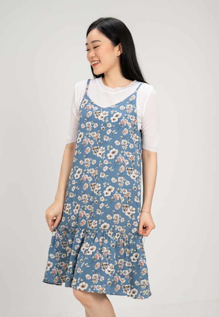 Sweet Alyssum Floral Overall Dress