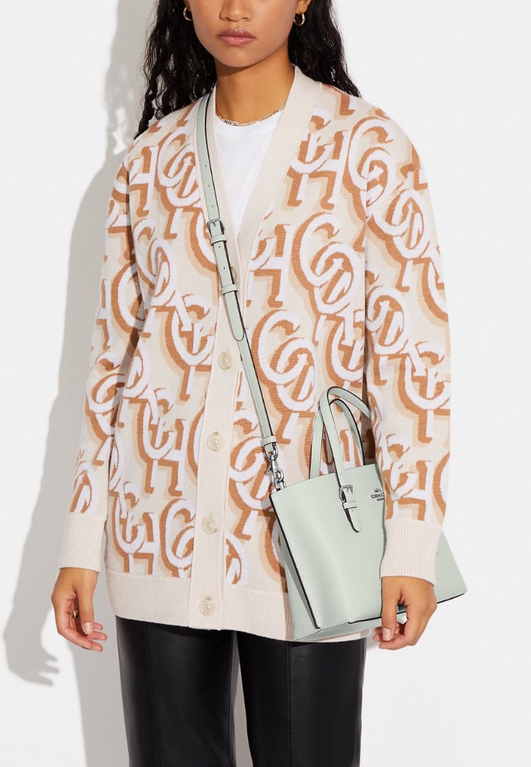 Mollie Tote 25 With Signature Canvas Interior Light Sage Khaki