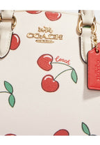 Sydney Satchel With Heart Cherry Print Chalk Multi