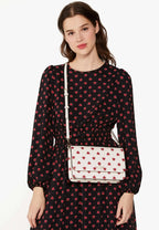 Madison Heartfelt Geo Flap Crossbody Cream Multi