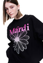 Sweatshirt Flowermardi Gradation Black Pink